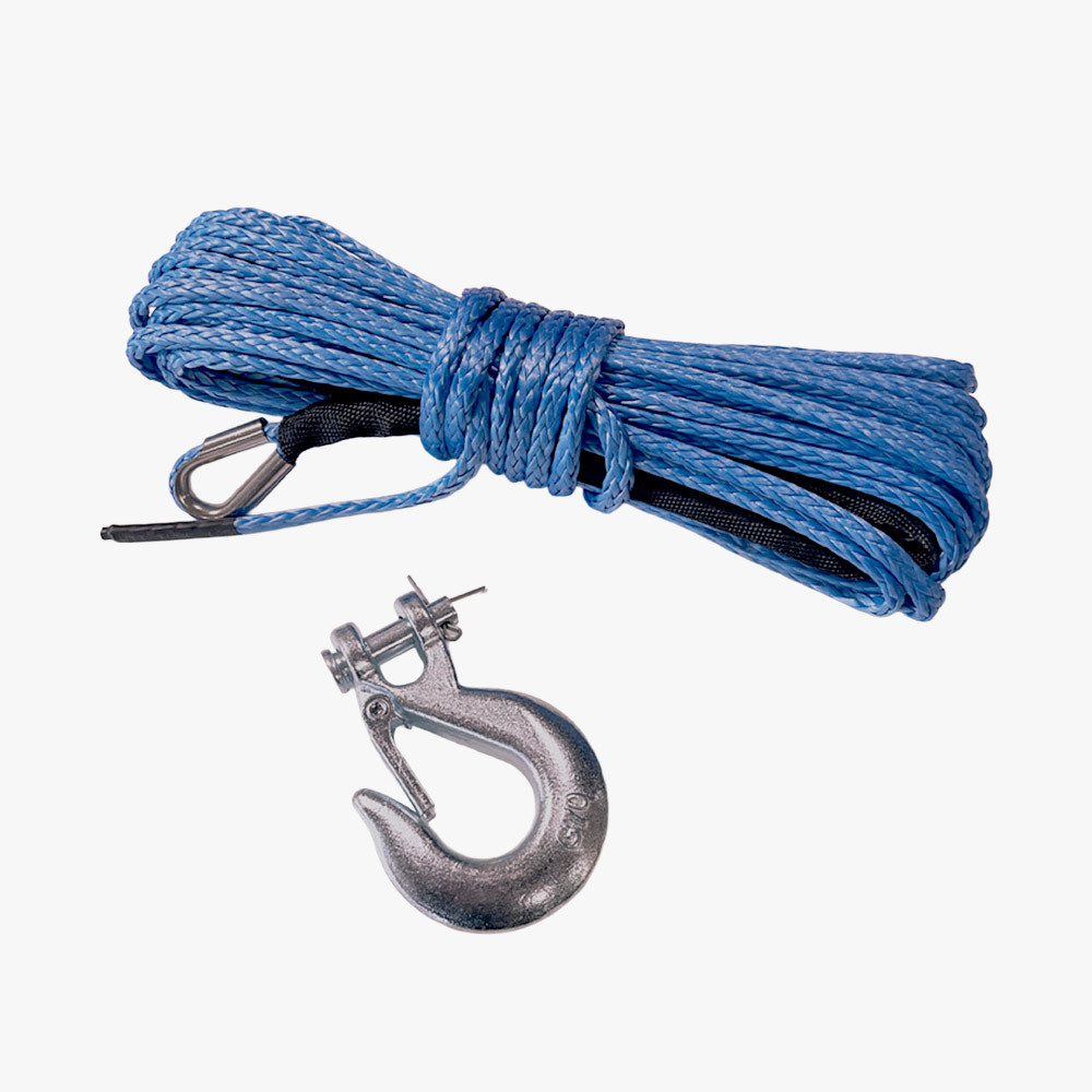 Syntetisk vinchlina med krok, 15 meter 