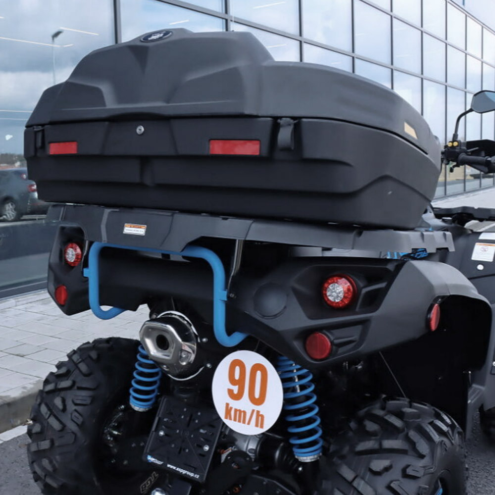 Bakbox ATV med sits 75L – SHARK AX75 Touring, Allroundbox, passar de flesta fyrhjulingar  2