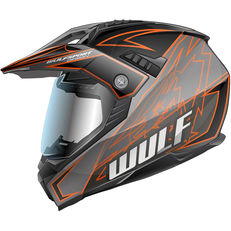 Wulf Prima X Adventure hjälm, Orange 